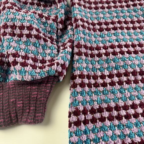 Free People Maggie Sweater Mini Short Dress Chunky Soft Collared Purple Large - Picture 13 of 16